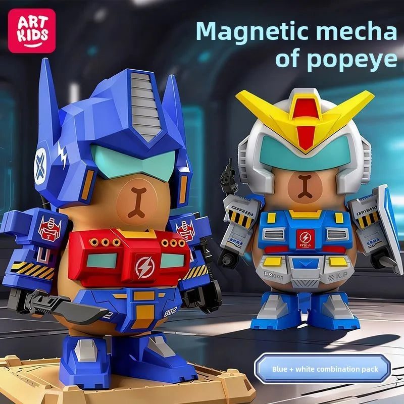 Magnetisk Transformerrobot – Polisbil Förvandlas till Giant Mecha-Robot Lysande Detaljer Pojkar 14+ År Hot Toys 2026