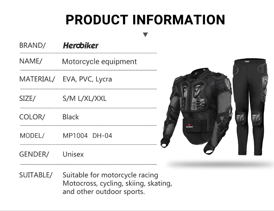 HEROBIKER Motorcycle Jacket Men Body Armor Motorcycle Armor Moto Motocross Racing Jacket Riding Motorbike Moto Protection  S-5XL
