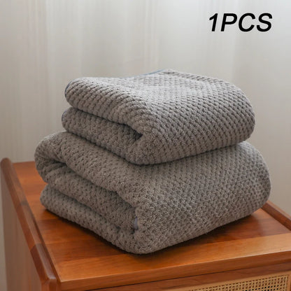 Thickening High Quality Bamboo Charcoal Coral Velvet Fiber Bath Towel Super Absorbent And Quick Drying Bath Towel Bathroom Use