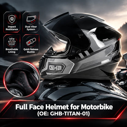 Modulär motorcykelhjälm Grå/Blå DOT