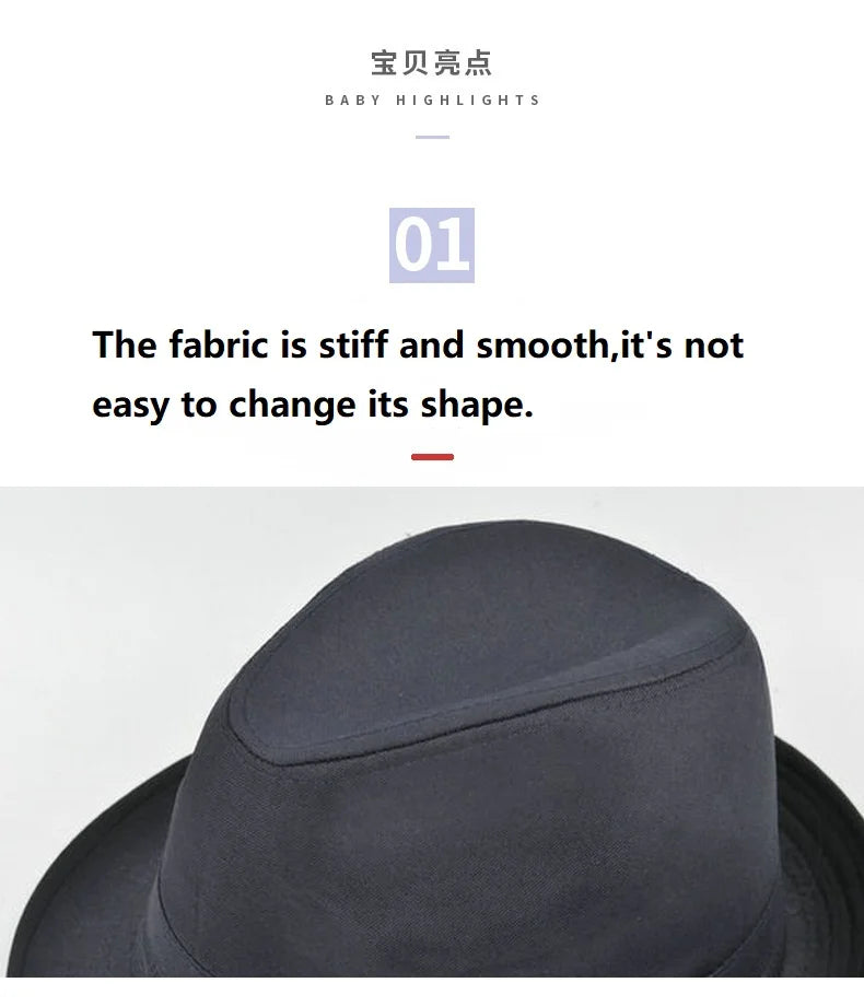 Autumn&Winter Hats For Men Fedoras Top Jazz Plaid Hat Adult Bowler Hats