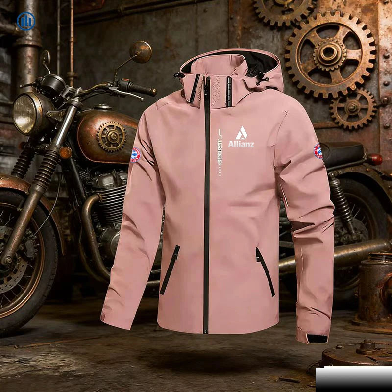 Herrjacka med Avtagbar Huva – Vind- & Vattentät Cykeljacka, Stora Storlekar XXS–2XL