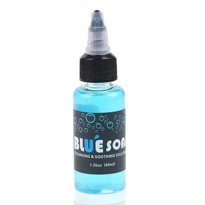 500/40ml Tattoo Blue Soap Concentrating Green Soap Mild Tattoo Cleaning Soothing Aftercare Solution Liquid Soap for Tattoo Salon