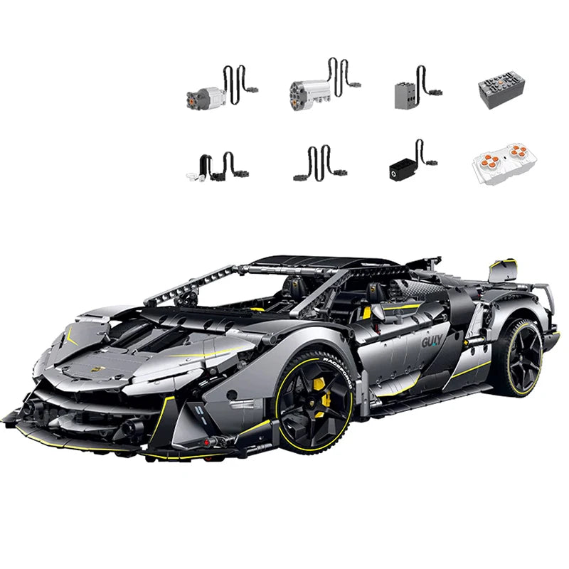 10638 sportbil – byggsats 1:8 med 3 392 delar och motoralternativ