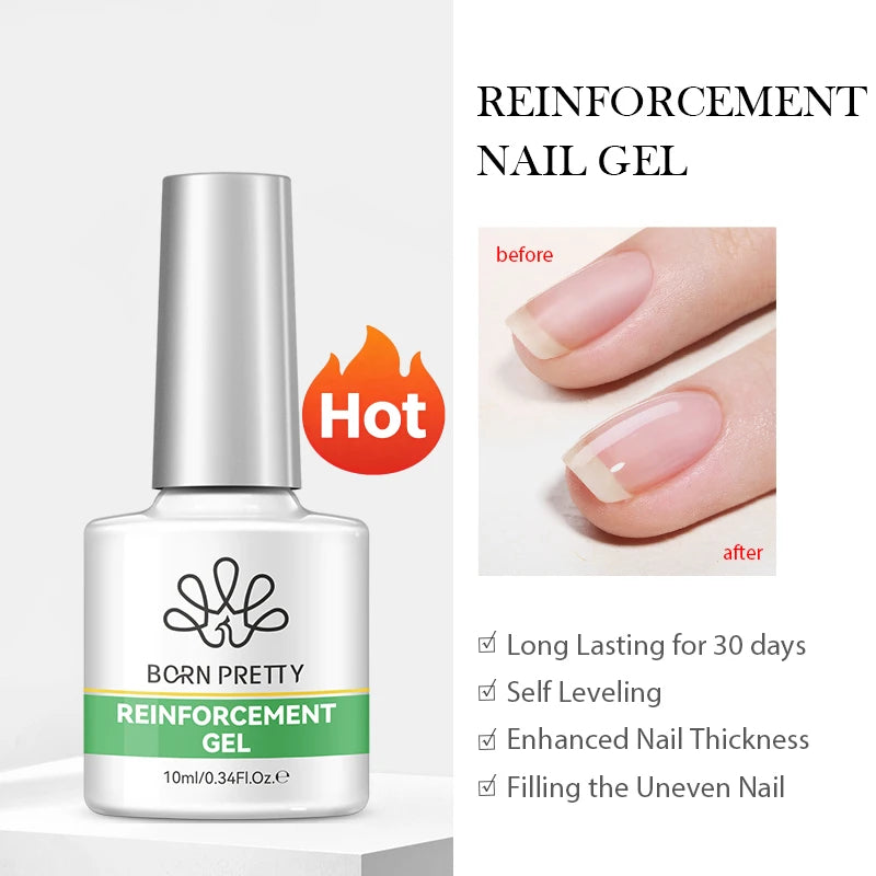 BORN PRETTY Super Top Coat and Base Gel Nail Polish for Gel Polish Semi-permanent Varnish Rubber Top Coat 10ml Nail Supplies