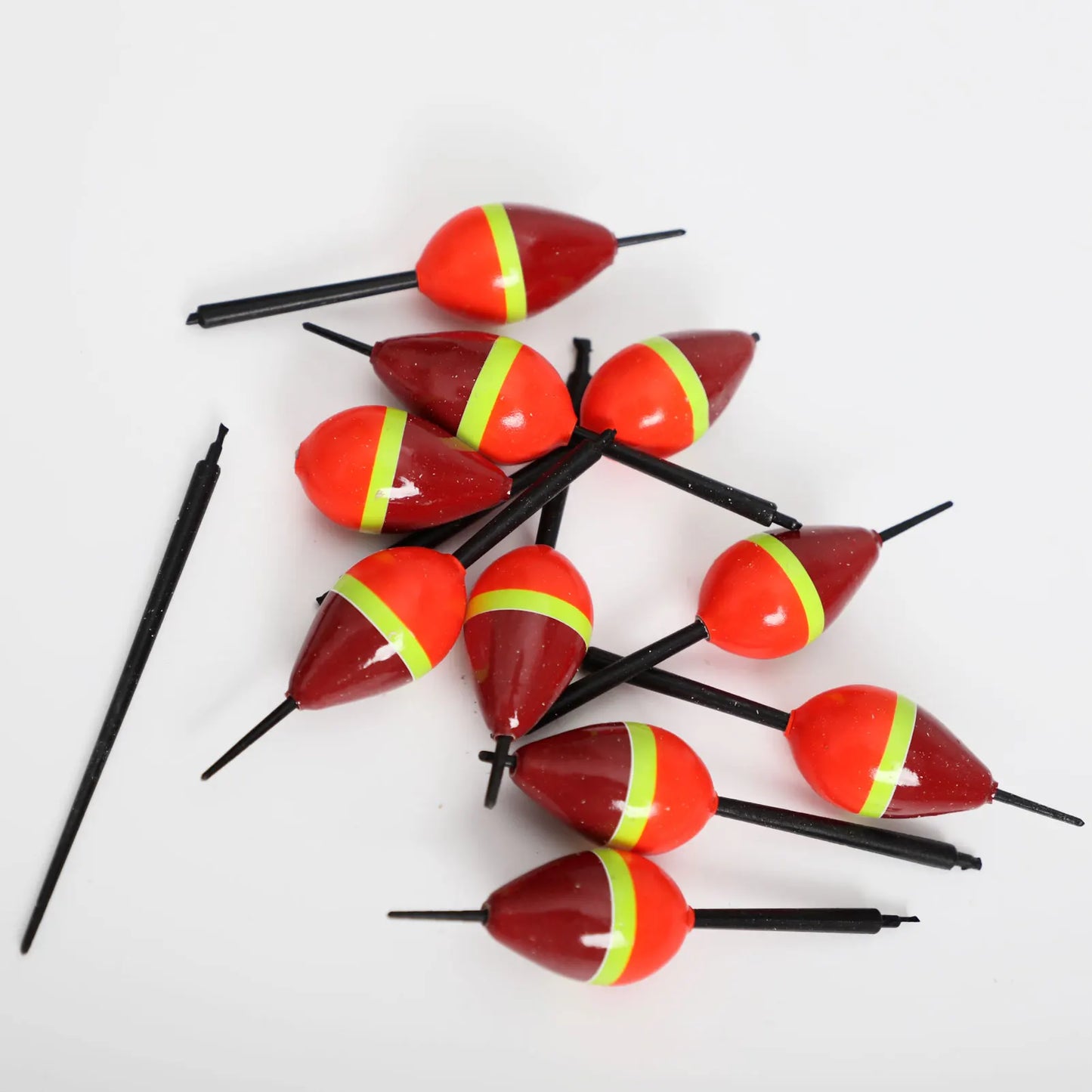 FREE FISHER 10pcs/Lot Lighted Fishing Floats,8cm Bobbers,Collection Cork Buoy Paulownia Wood Floats Plastic Stick Buoyancy 2g