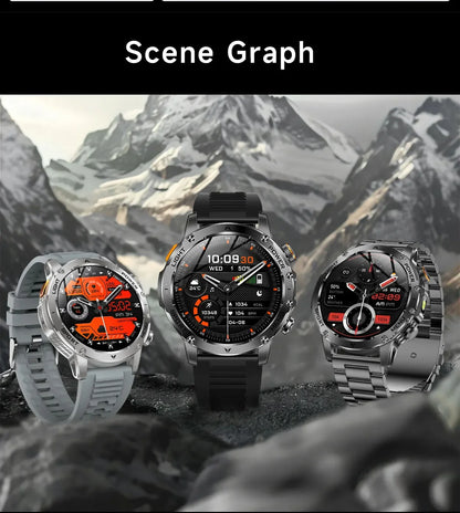 New Military T-Rex 3 Ultra 1000mAh Battery Smart Watch IP68 Waterproof Fitness Track Flashlight Heart Rate Sports Smartwatch Men