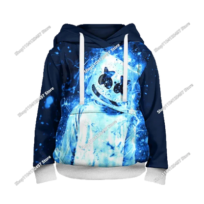 Fortnite Hoodie Barn & Vuxna – 3D-tryckt Animerad Pullover Polyester Casual Streetwear Storlek 110–160cm + Vuxenstorlekar