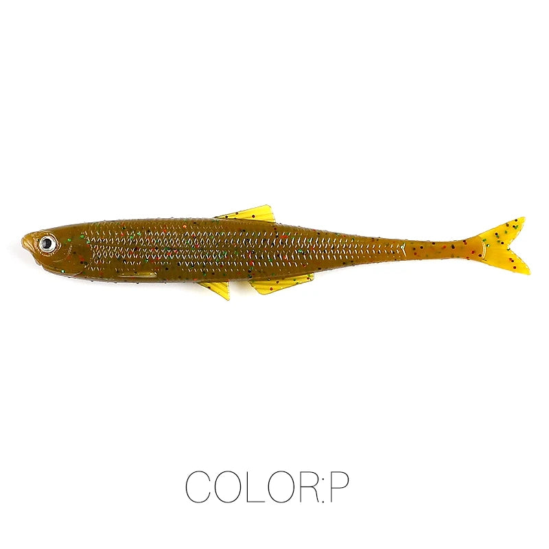 NEW Supercontinent leanness ShadTeez 60mm/80mm Perch Bass Artificia Pike Zander Predator Fishing 3d eyes Soft lure Fishing lures