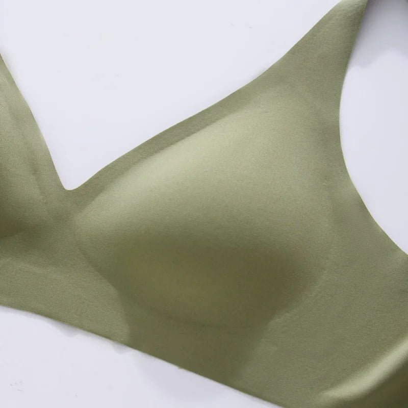Push-Up Seamless Bras For Women Non-wire Brassiere V-neck Bralette Removable Pads Sports No Trace Underwear Sexy Lingerie S-3XL