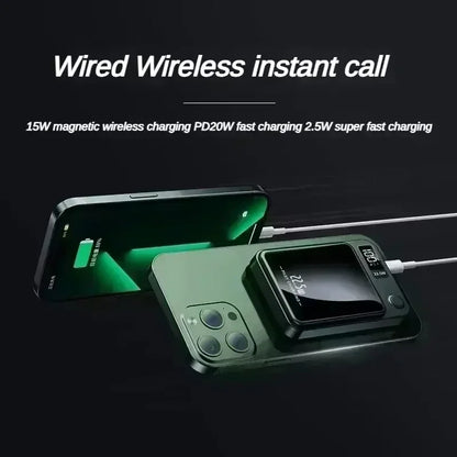 Lenovo Magnetic Power Bank 50000mAh Wireless Charger Super Fast Charging for Magsafe External Battery For iPhone 17/16/15/14/13