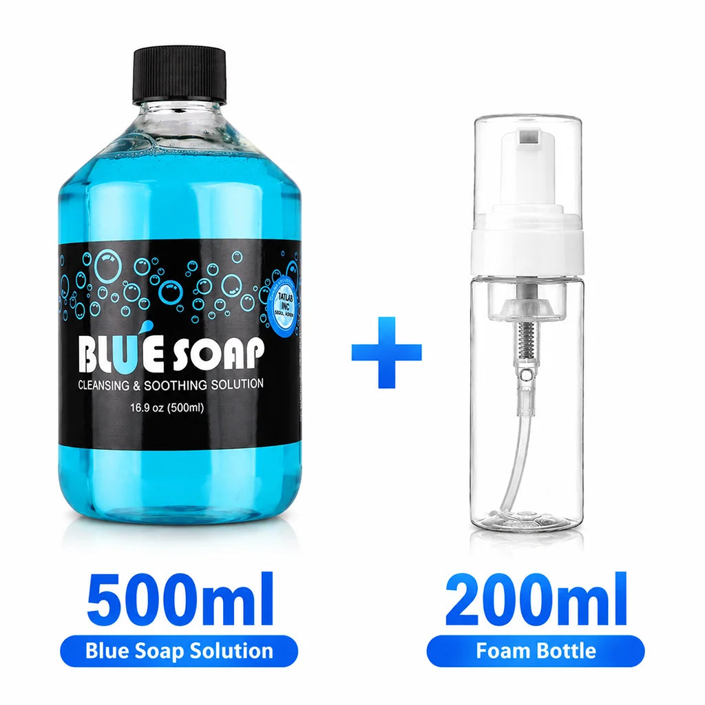 500/40ml Tattoo Blue Soap Blue Algae Concentrated Cleaning Solution Liquid Tattoo Green Soap for Tattoo Studio Aftercare Supply