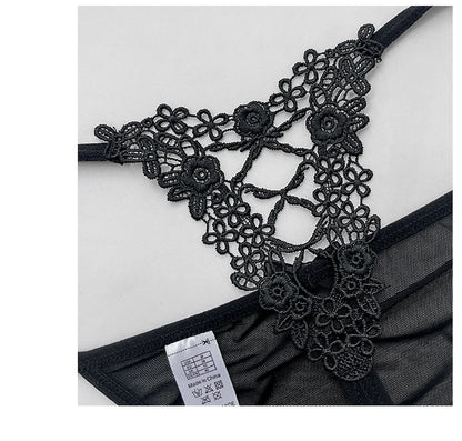 Sexy Girls G String Lace Thong Panties Women Briefs Hollow Out Transparent Thin Underwear Female Low Waist Lingerie Size S-XL