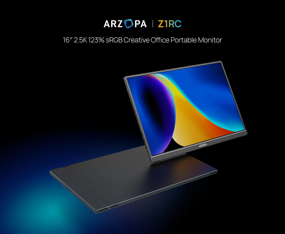 ARZOPA 16 inch 2K IPS Screen Mini Second Gaming Display Portable Monitor External Screen for MAC/Laptop/PC/Xbox/PS/Switch Z1RC