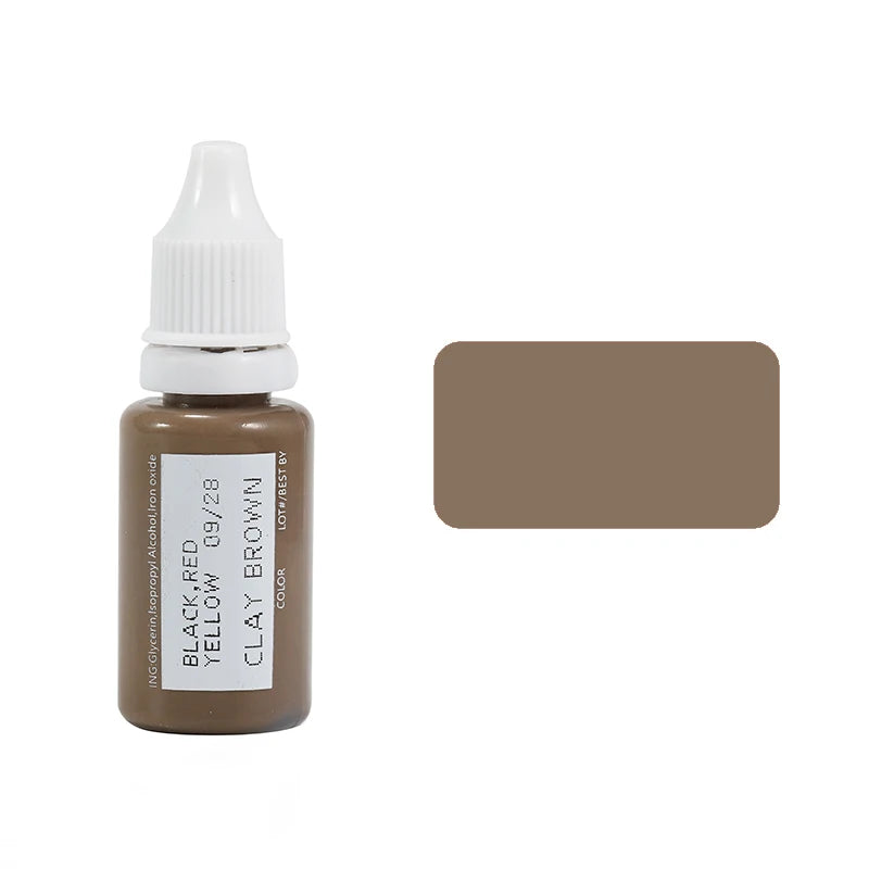 15ml Permanent Makeup Color Natural Eyebrow Dye Plant Tattoo Ink Microblading Pigments For Tattoos Eyebrow Lips Eyelash Set