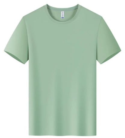 Herr Sport T-Shirt 2026 – Quick Dry Logotryck Brodyr Kortärm O-ringad Andningsbar 8 Färger S–4XL