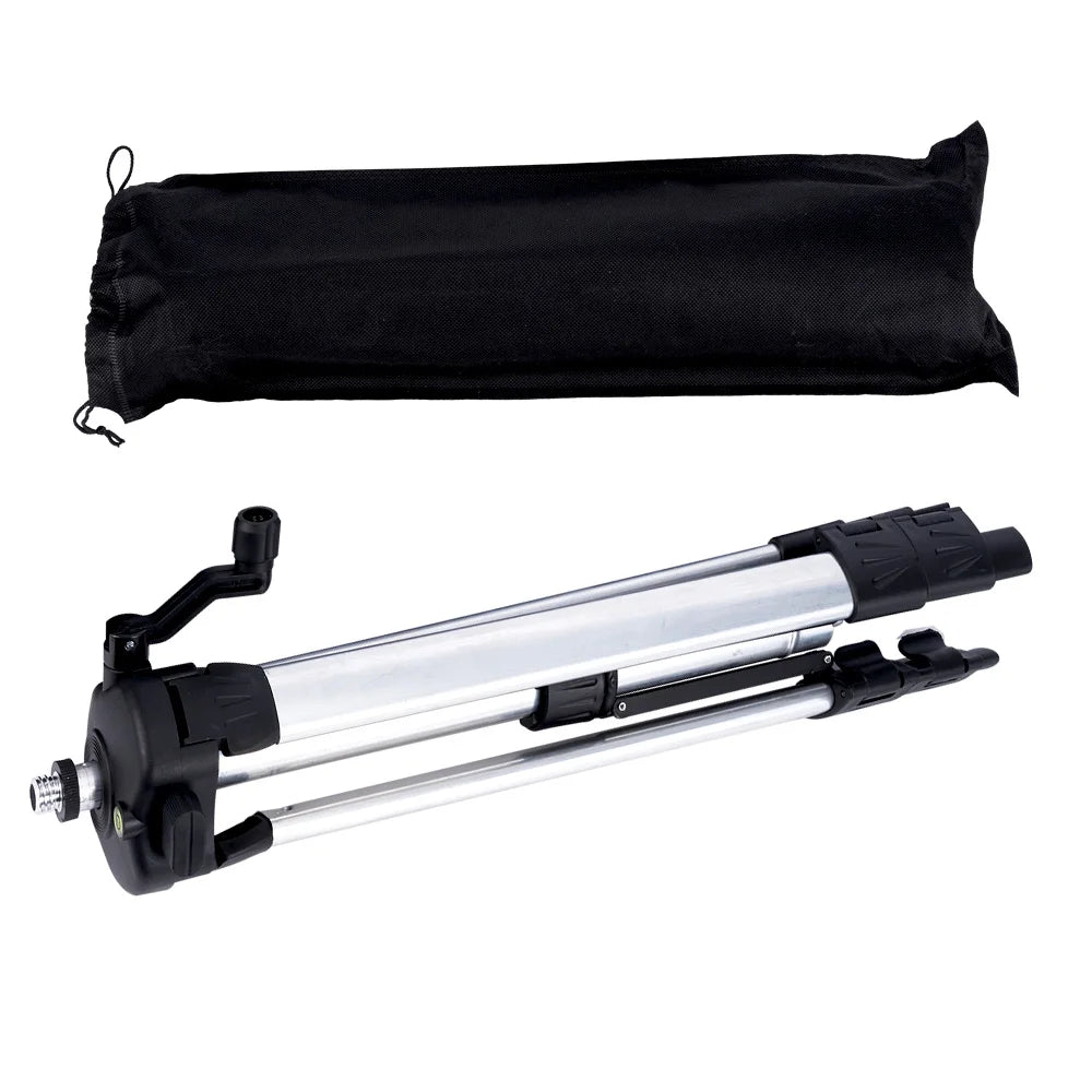 HGLINE 1.2M/1.5M Stretchable Laser Level Tripod Suitable for 5/8 Inch Laser Level Tools Aluminum Tripod with Lifting Rocker