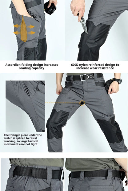 Raiders Tactical Pants Men's Summer Outdoor Work Pants with Multiple Pockets Camouflage Anti Tear Loose Casual Pants