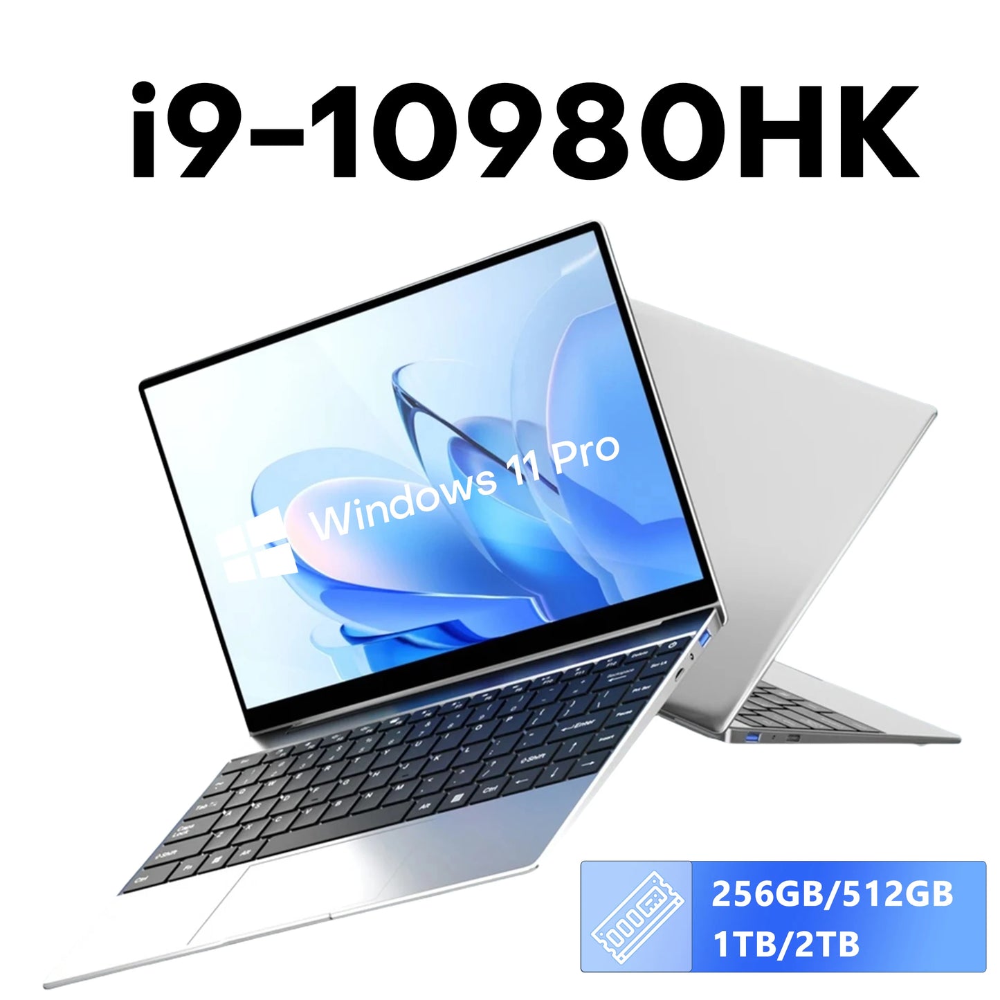14,1" Laptop Intel Core i9-10980HK / N150 16GB LPDDR4 Upp till 2TB SSD – Win 11 Pro FHD IPS WiFi 6 Bluetooth 5000mAh Kamera CE