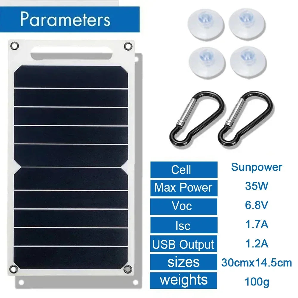Soecopo Flexibel Solpanel 5V USB – Monokristallin 21,8% CE RoHS Powerbank Mobil Camping Husbil 300×145mm