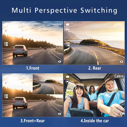 WIFI 3 Camera Dash Cam Cabin Car Dvr 1080P Interior Vehicle Three Way Channel Dvrs Recorder Video Registrator Dashcam Camcorder