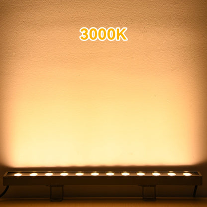 Burhui 12W LED Wall Wash-ljus Utomhus IP65 – Varmvit 3000K 50cm Aluminium Fasad Hotell Bro Trädgård 220V 1-pack / 2-pack