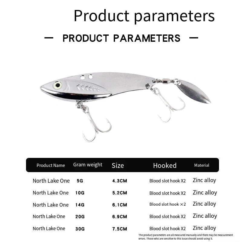 Fishing Lure 5g-30g Freshwater Saltwater Long Cast VIB Lure Zinc Alloy Metal Fish VIB Bait