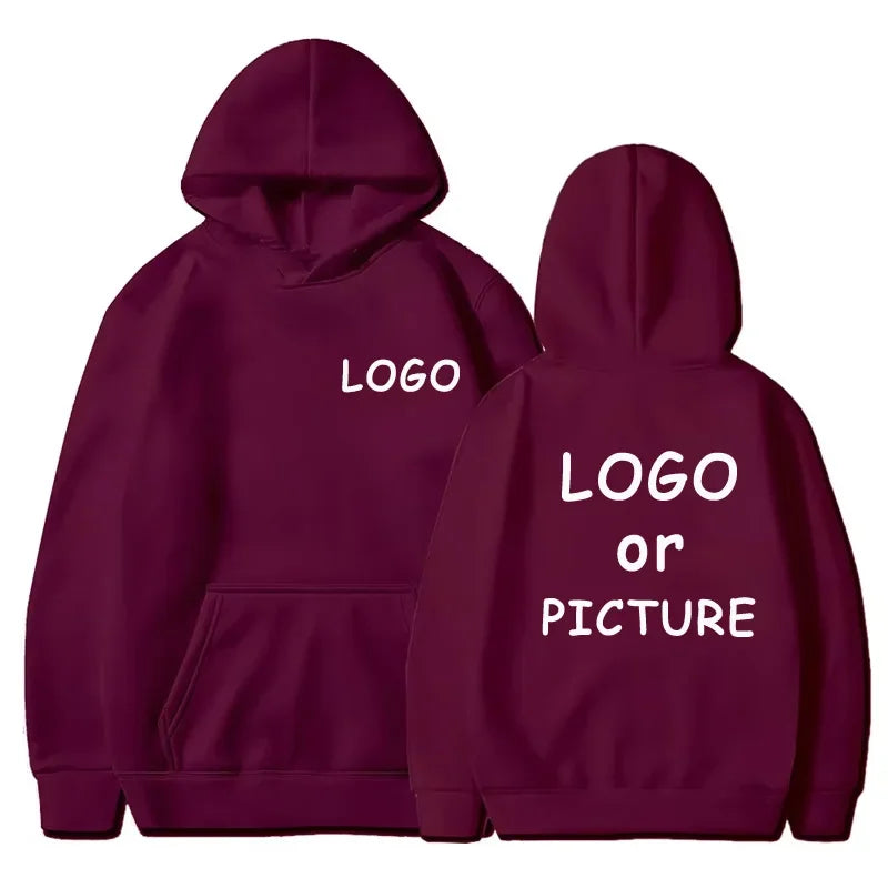 Hoodie Eget Logotyp & Tryck – Enfärgad | Reklamkläder & Streetwear