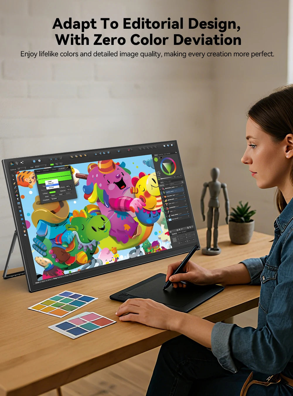 UPERFECT 24,5" Portabel Gaming Monitor – 240Hz 1ms IPS 460 nits HDR10 FreeSync USB-C Mini-HDMI VESA Laptop PS5 Switch