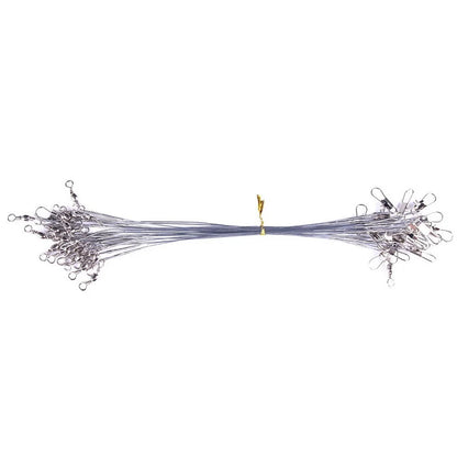 Anti Bite Steel Fishing Line Steel Wire Leader With Swivel Fishing Accessory Lead Core Leash Fishing Wire 15cm 20cm 25cm 30cm