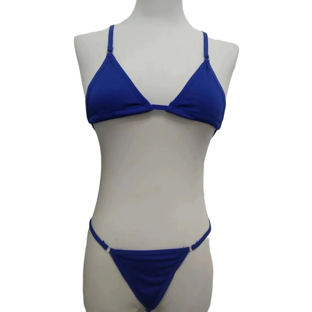 2Pcs/Set Women Bikinis Beachwear Lacing Up Bra And Thong Suits Brazilian Swimwear Female Swimming Swimsuit