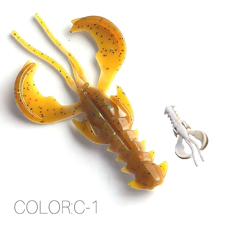 Supercontinent Crazy Lures 65mm/10pcs 40mm/20pcs Soft Lure Fishing Lures Shrimp Lobster Soft Plastic Lure Fishing Lures