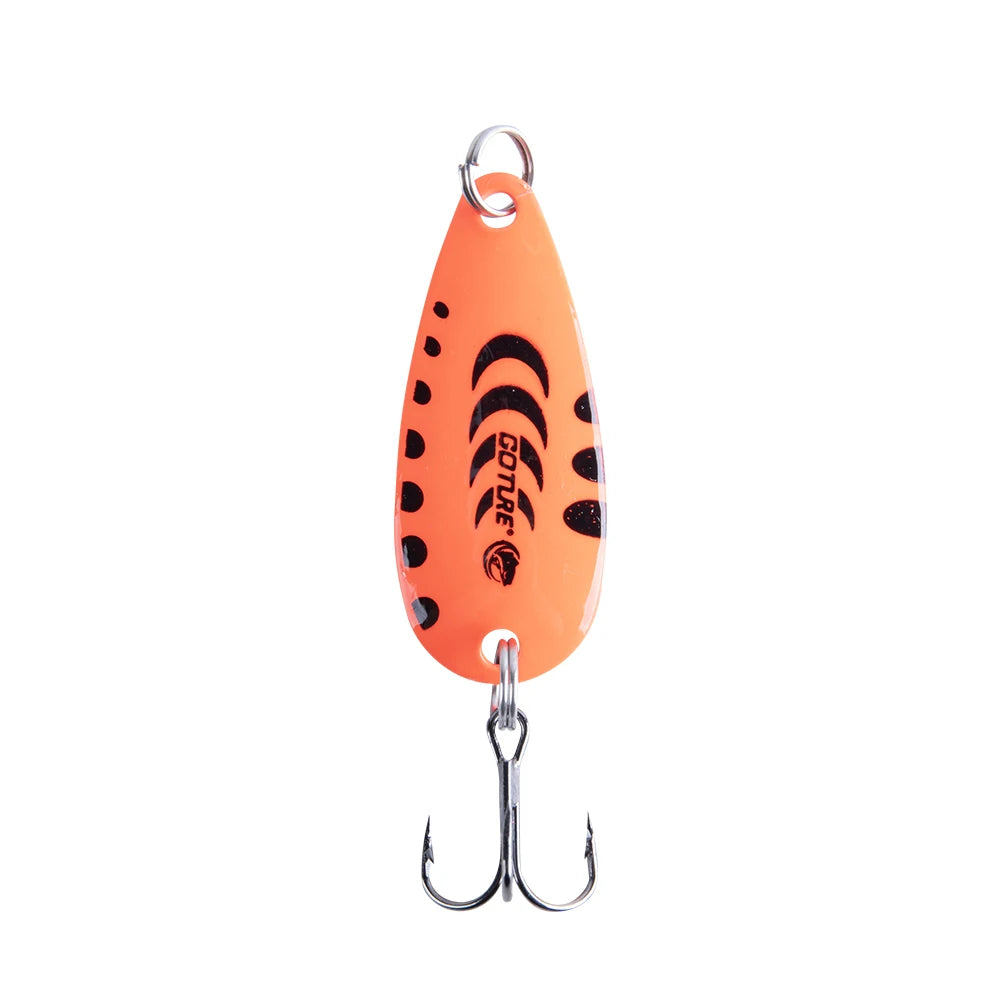Goture 1PCS/LOT 2g/3.15g Colored S-shaped Glitter Metal Jig Spoon Spinner Fishing Lure Wobbler Bait Set Fishing Tackle