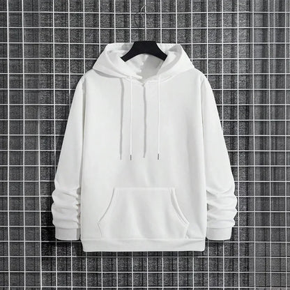 2025 Fall/winter New Arrival Men's Hoodie High Quality Solid Color Hooded Sweatshirt Male Home Outdoor Casual Fashion Pullover