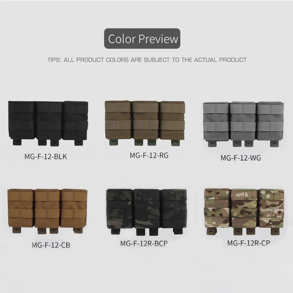 Taktisk FAST 5.56 Trippel Magasinväska Medium för Molle-system