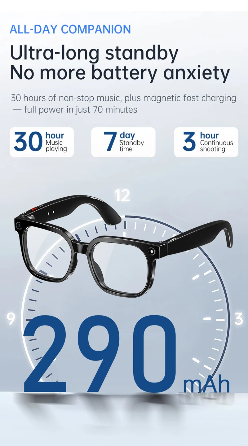 Xiaomi AI Camera Glasses Multi-functional 4K 800MP Photochromic Smart Glasses Anti-shake Shooting Tech With 290mah Large Battery