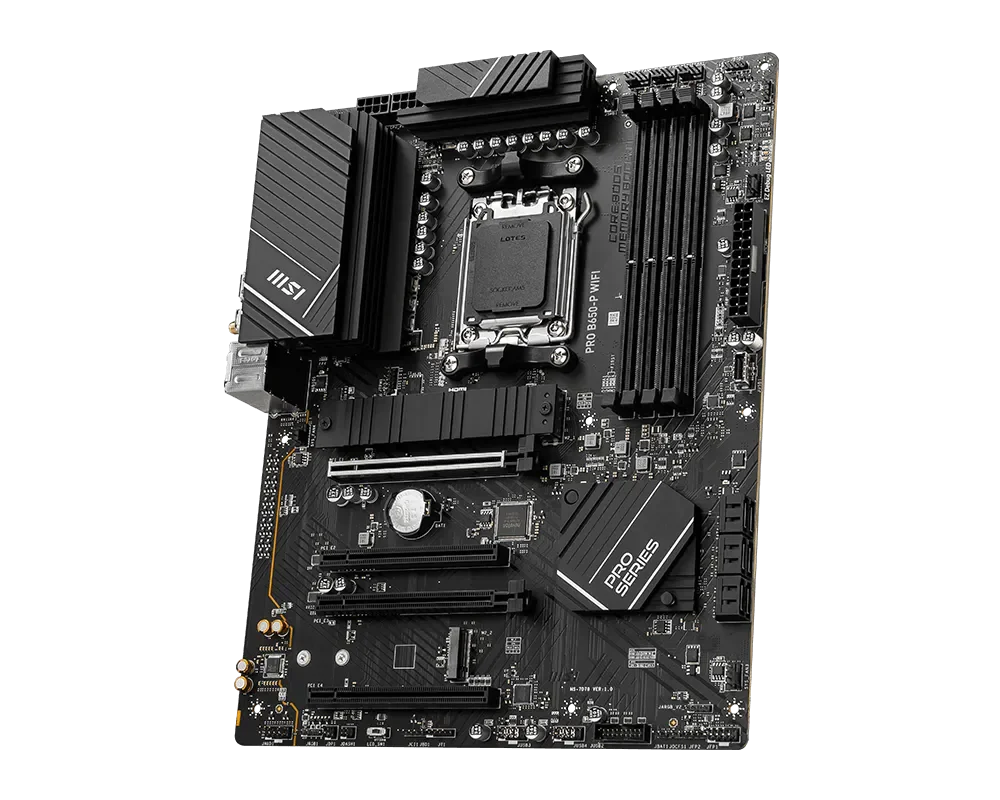AMD B650 MSI PRO B650-P WIFI Motherboard AM5 CPU Support Ryzen 7 9800X3D 7 7800X3D 9 7950X 7 7700X 5 7600X Ram DDR5 M.2 ATX PC