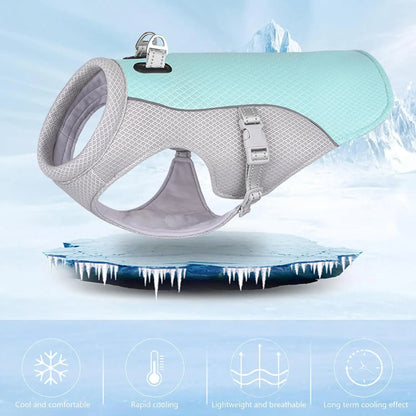 Summer Pet Dog Cooling Vest Heat Resistant Cool Dogs Clothes Breathable Sun-proof Clothing For Small Large Dogs Outdoor Walking