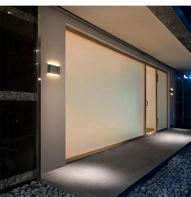Modern LED Vägglampa Upp & Ned – IP65, Aluminium, Vit/Svart, 6W/12W, Varmvit/Neutral/Kallvit, 85–265V