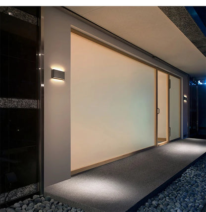 Modern LED Vägglampa Upp & Ned – IP65, Aluminium, Vit/Svart, 6W/12W, Varmvit/Neutral/Kallvit, 85–265V