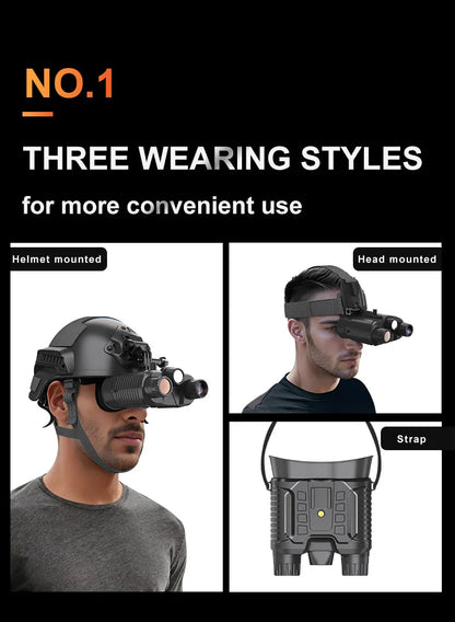 New 4K UHD Helmet Mounted Night Vision Binoculars 36MP Head Mounted Tactical 400M Hunting Infrared Digital NVG Goggles NV8161