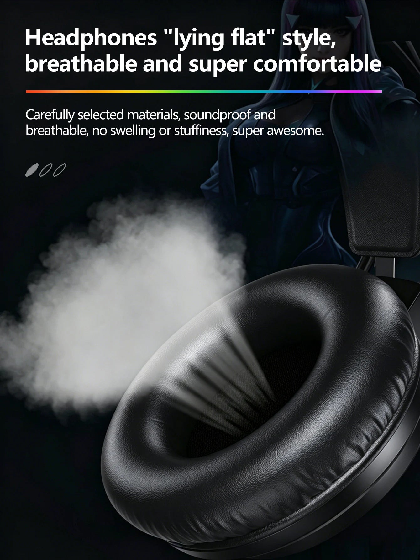 AKKHOO Gaming Headset 3,5mm RGB – 360° Roterbar Mikrofon Minnesskum CE/RoHS Internetcafé Gaming Svart Vit