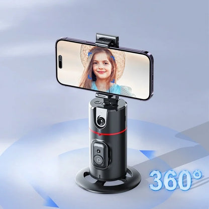 P02 360 ° Rotation Desktop Phone Stand Automatic Face Tracking for iPhone 16 15 Samsung S23 Xiaomi Handheld Gimbal Selfie Stick