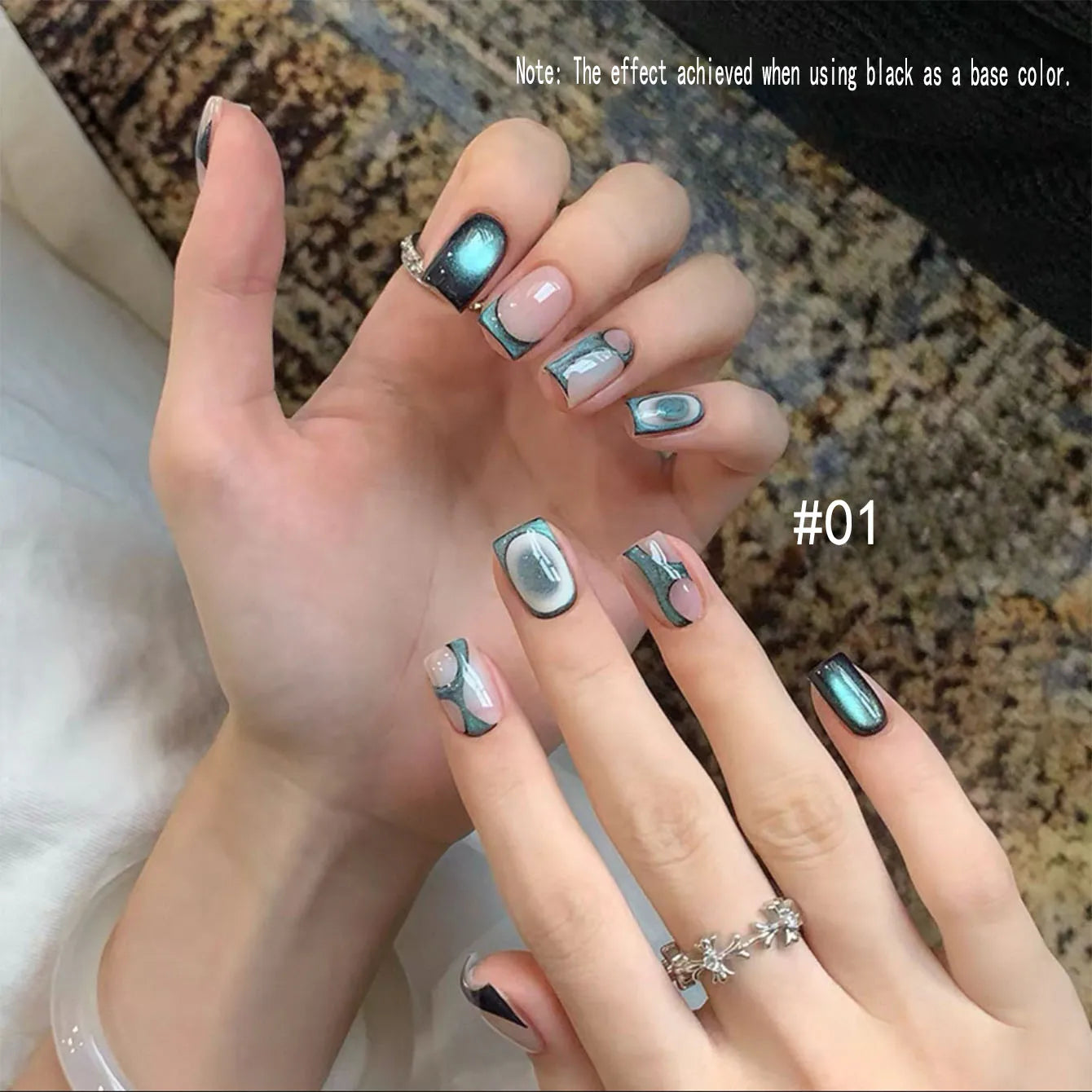 MIANEL Orion Nebula Cat Eye Gel Nail Polish Sparkling Crystal Shimmer Blue Purple Gold 2026 Spring/Summer Unique Special