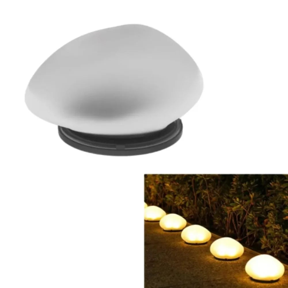 Solar Stenlampa Utomhus – Frostad Glaseffekt, IP65, Varmvit/Färgad, Automatisk, Trädgård & Gång