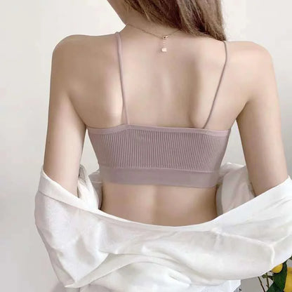 Women Non Wired Bras Seamless Bras Sports Bra Gym Running Push Up Bralette Padded Vest Elastic Brassiere Women Gym Bra Top