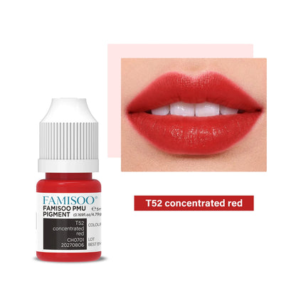 FAMISOO 5ML Permanent Makeup Pigment Tattoo Lips Tattoo Inks Eyebrows Eyeliners Pigments Microblading Pigment Tattoo Pigments