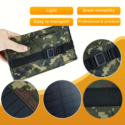 LEAORLD 20W Solar Panel Charger, Foldable Solar Panel Fast Charging, USB Solar Phone Charger, Monocrystalline High Efficiency