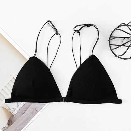 Fachion Triangle Bras for Women Thin Strape Push-up French Style Bra Beauty Back Lingerie Wireless Bra Girls