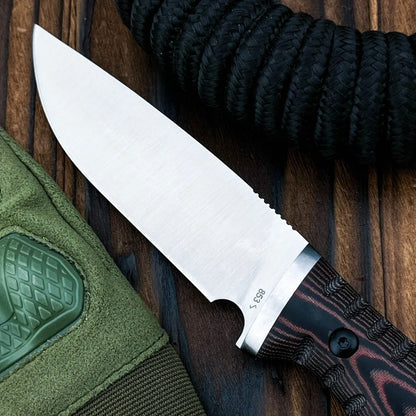 853 Multi-Purpose Hiking Climbing EDC Knife Pocket Outdoor Trekking Fixed Knife D2 High Quality Camping BBQ Essential Daily Tool